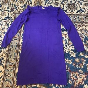J crew purple sweater dress for sale